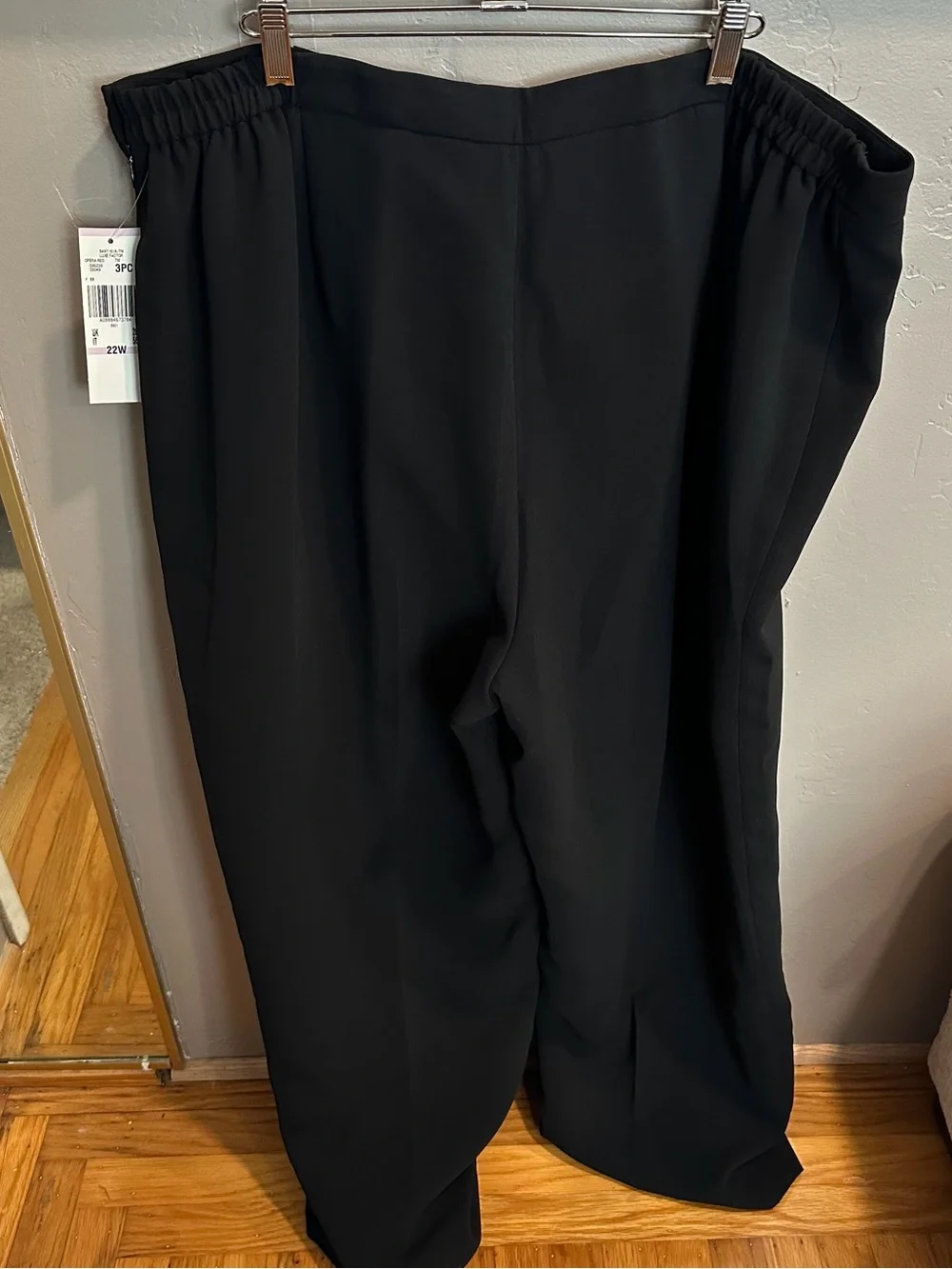 Kasper Black Wide-Leg Dress Trousers NWT Size 22W #J17